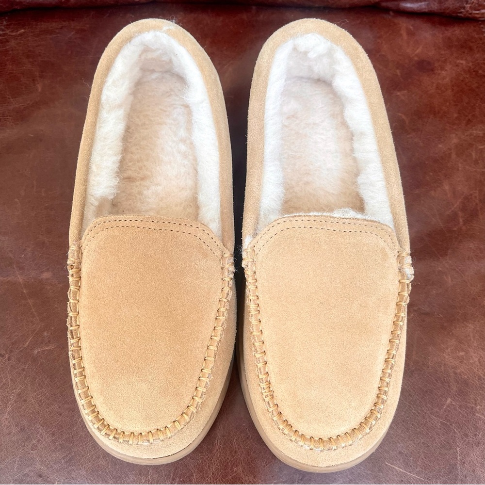 Bearpaw Angel Genuine Suede Wool Blend Lined Moccasin Slipper Shoes - Picture 3 of 12